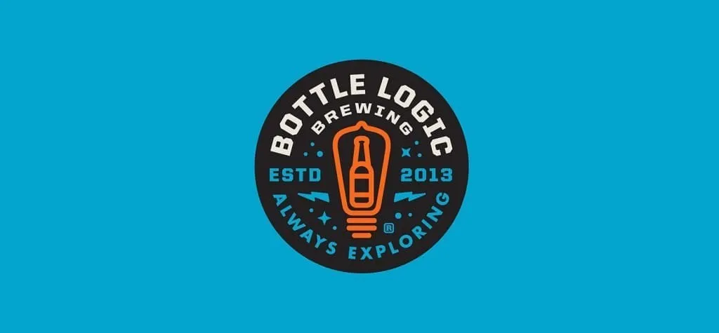 Bottle Logic Brewing badge logo — a circular emblem with a lightbulb-bottle and 'Always Exploring' on teal