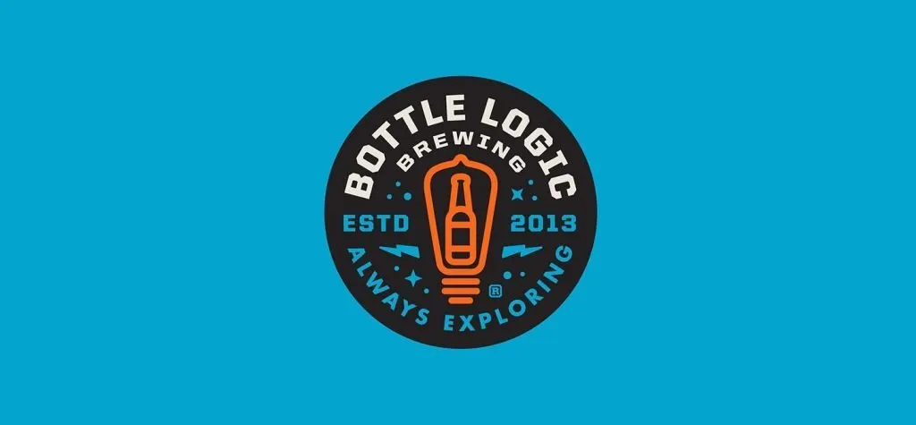 Bottle Logic Brewing badge logo — a circular emblem with a lightbulb-bottle and 'Always Exploring' on teal