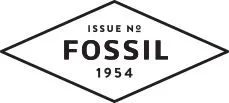 Mood board reference — Fossil diamond-shaped wordmark reading 'Issue No Fossil 1954'