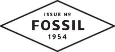 Mood board reference — Fossil diamond-shaped wordmark reading 'Issue No Fossil 1954'